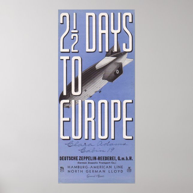 Hindenburg - Zepplin Poster (Frente)