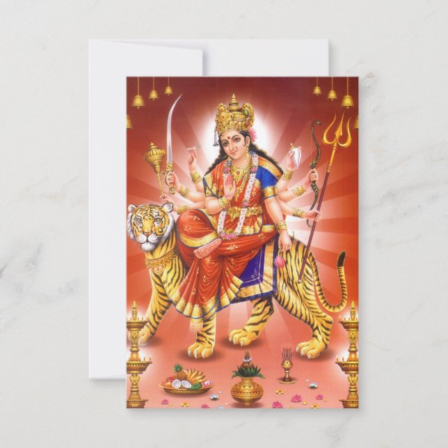 Hindu Goddess Durga Tiger (Frente)