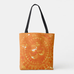 Hindu OM vintage em todo o Bolsa impresso