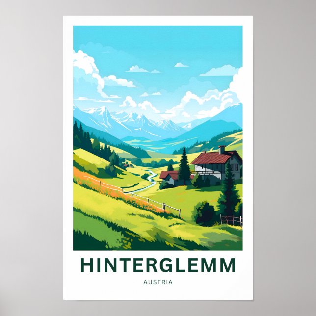 Hinterglemm Austria Viagem Impressão (Frente)