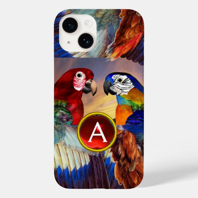 HIPER PARROS/ARA GEMSTONE MONOGRAMA VERMELHA E AZU (Verso)