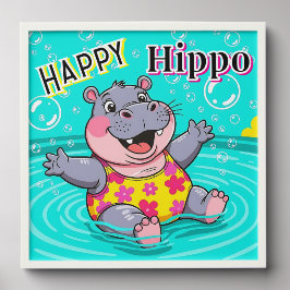 Hipopótamo Feliz | Arte de Berçário Infantil de De