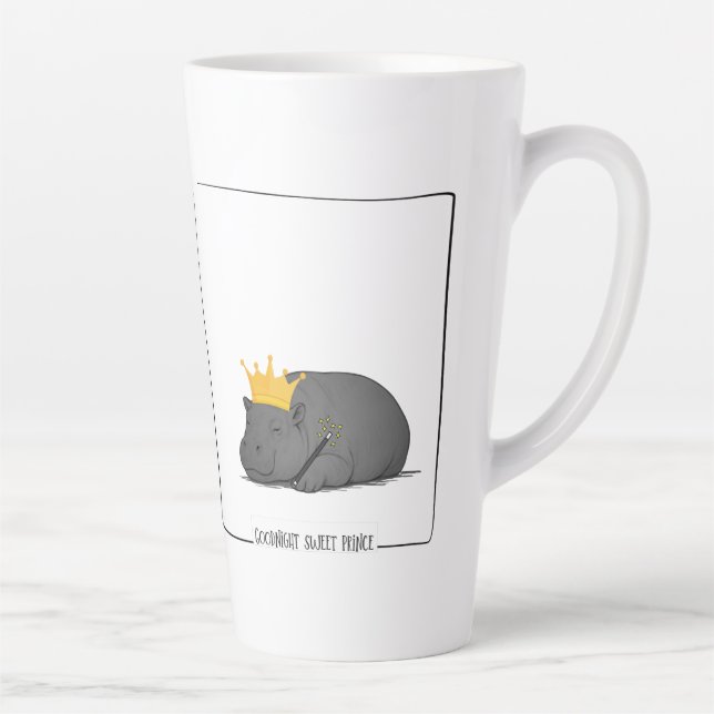 Hipopótamo Pigméia Bebê - Caneca de Café Latte (Direita)