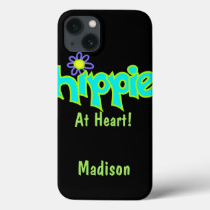 Hippie em Nome Personalizado de Turquesa Cardíaca