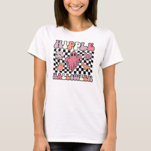 Hippie Halloween Retro T-Shirt Groovy Ghost