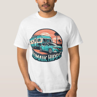 hippie nômade da camisa
