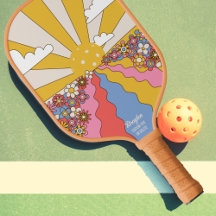 Hippie "Pickleball" Sunset, Colorido Personalizado