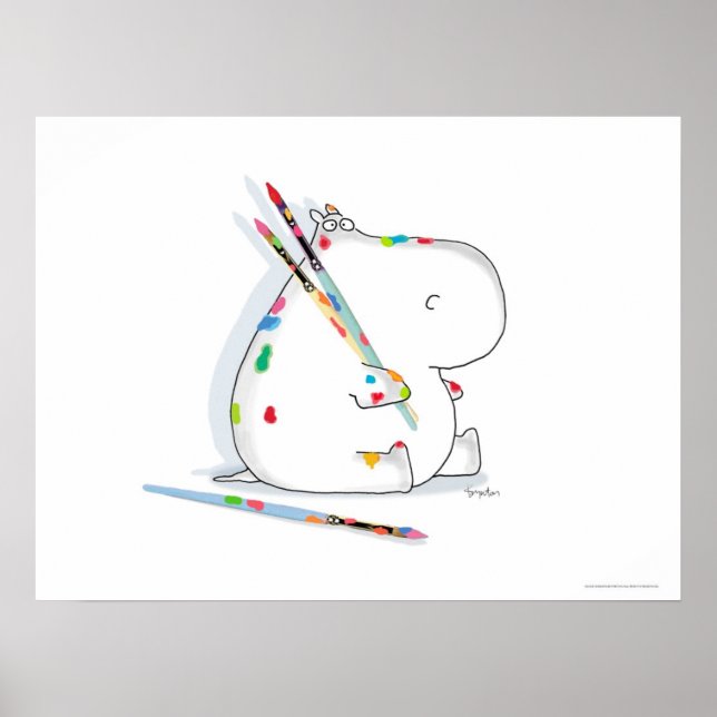 HIPPO ARTIST poster por Sandra Boynton (Frente)