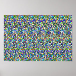 Hippo com guarda-chuva - impressão 3D oculto