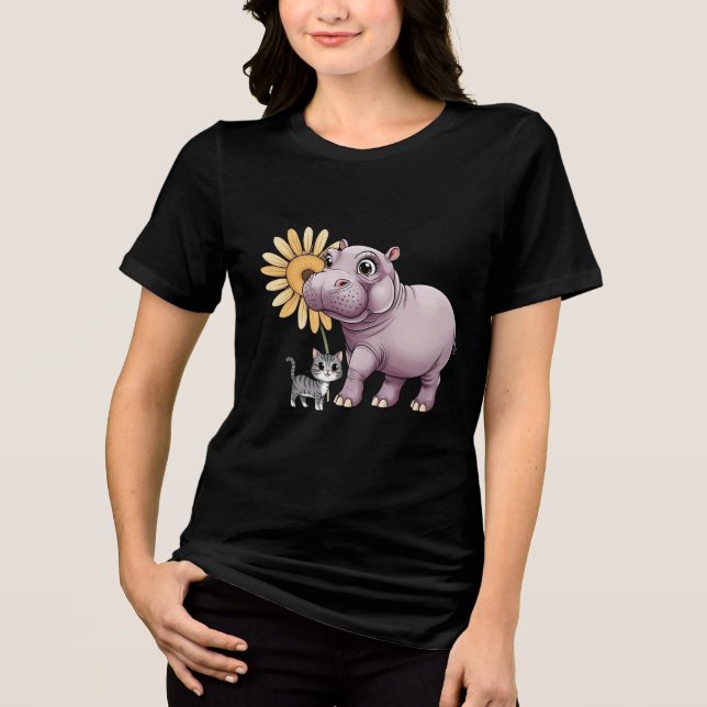 Hippo e Cat T-shirt Cats-a-Tonic (Estilo 1) (Frente)