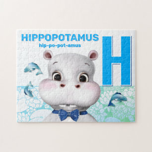 Hippo Safari Alphabet Kids Jigsera Quebra-cabeça