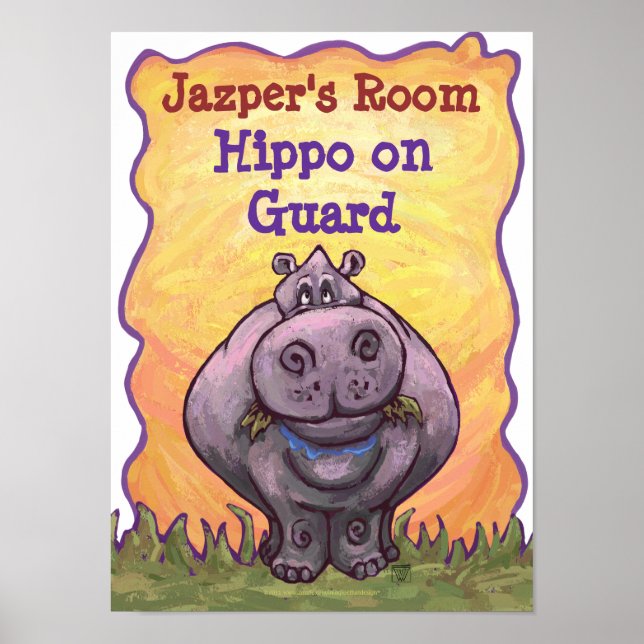 Hippopotamus Personazied Room Poster (Frente)