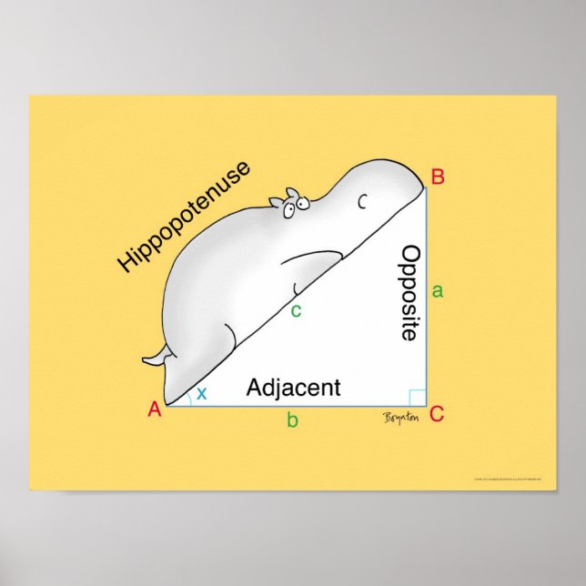 HIPPOPOTENUSE poster por Sandra Boynton (Frente)