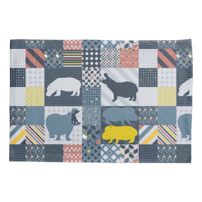 Hippos Faux-Quilted (Verso)