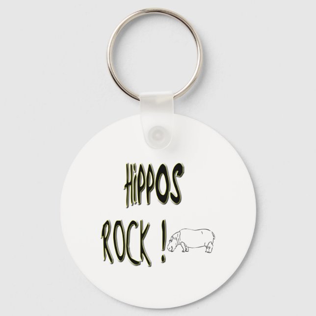 Hippos Rock! Chaveiro (Frente)