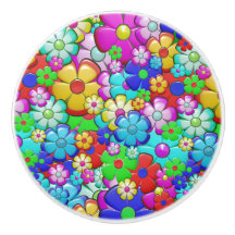 Hippy retro floral art