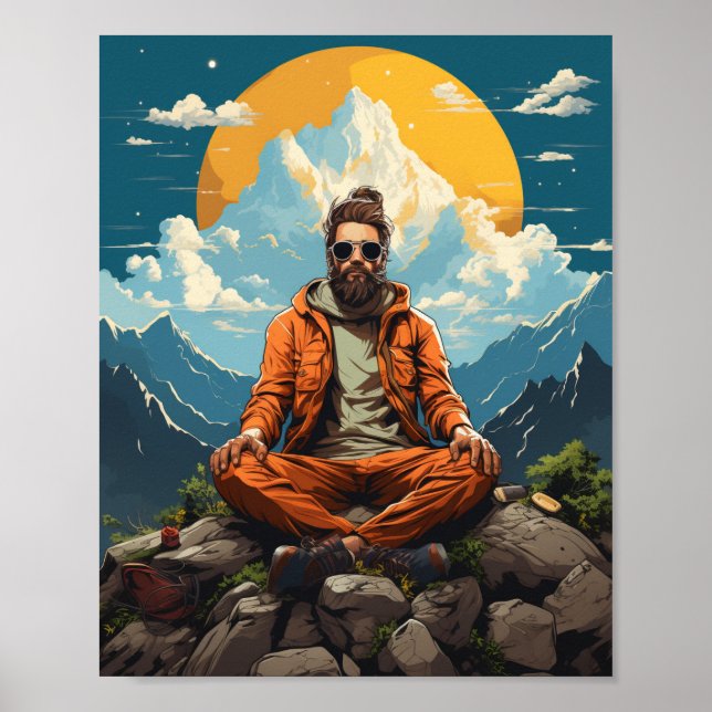 Hipster Buda Na Nature Poster (Frente)