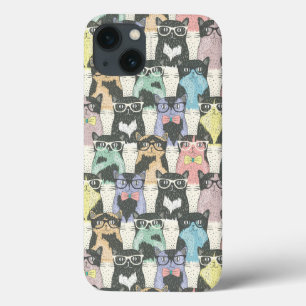 Hipster Cute Cats Pattern