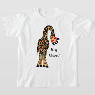 Hipster Hi - design de camiseta com girafa engraça