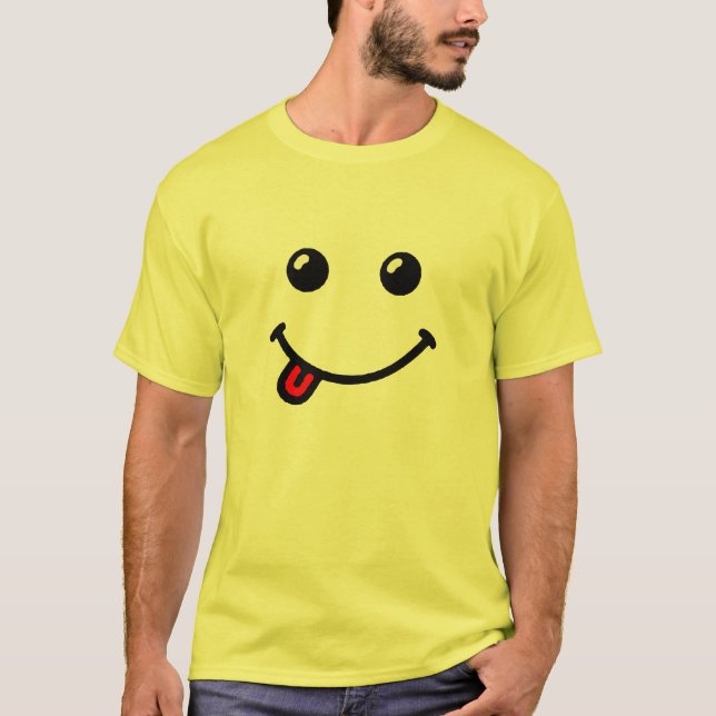 Hipster Sorria cara cara camisa engraçada (Frente)