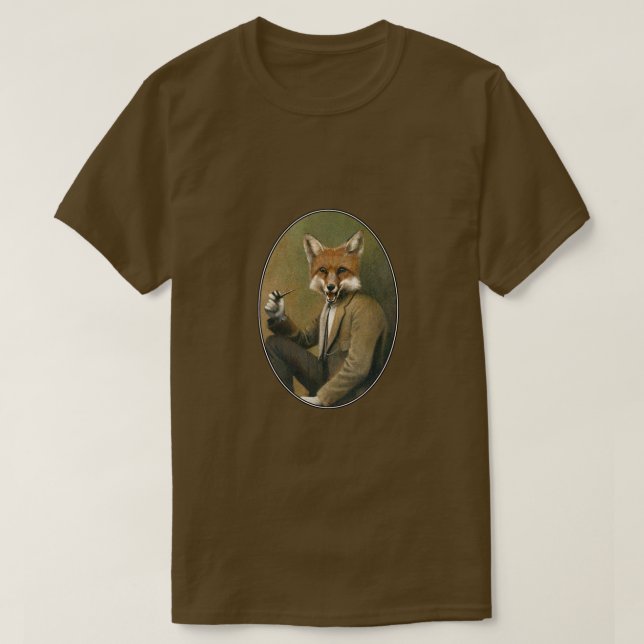 Hipster Vintage Fox T-shirt (Frente do Design)
