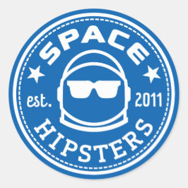 Hipsteres espaciais de 3" grandes Etiquetas de log