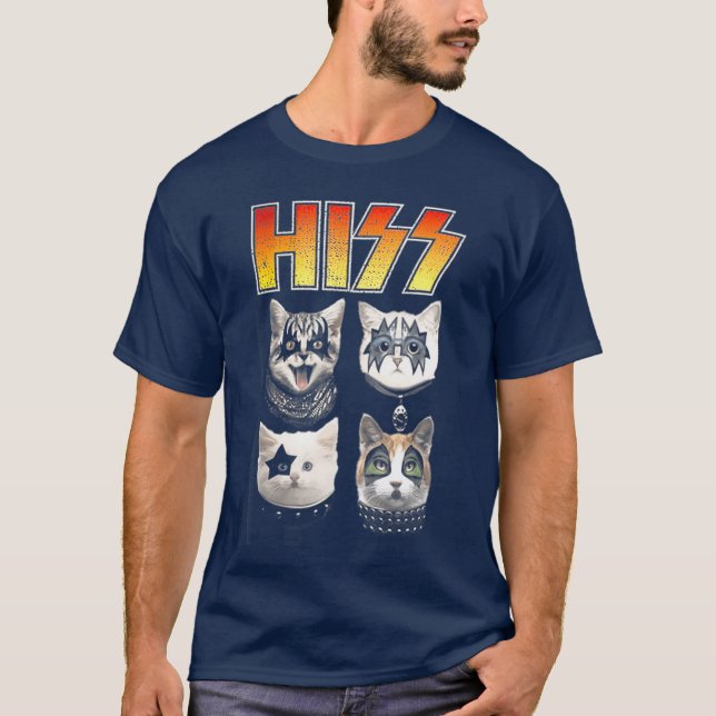 HISS Gato Engraçado Camisa Sua Camisa Gato Sobrevi (Frente)