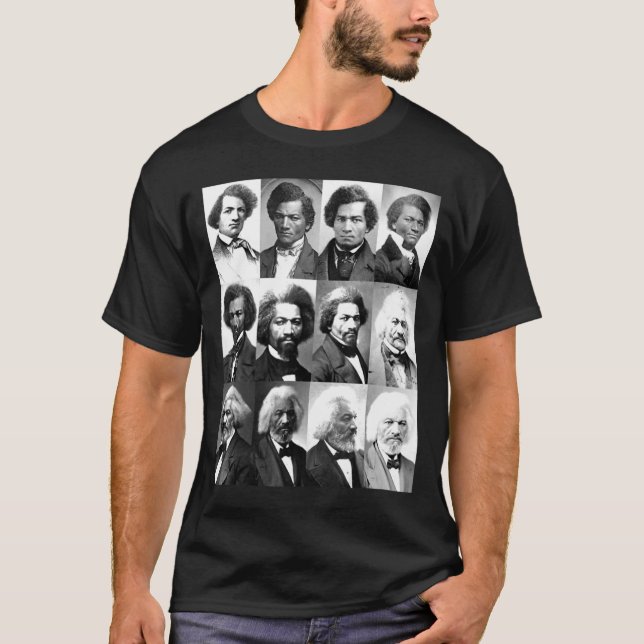 História Afro-Americana Frederick Dougl Camiseta P (Frente)