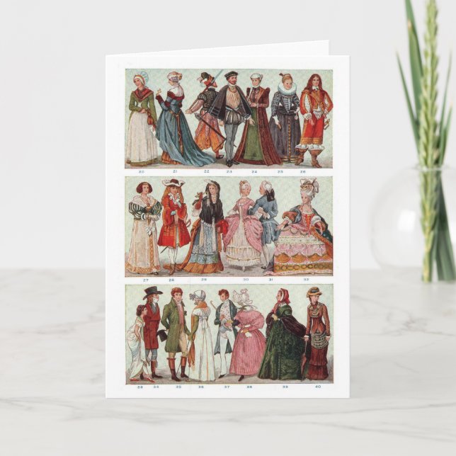 História da forma do vintage, cartão (Frente)