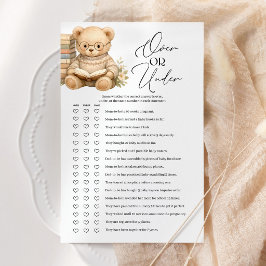 História do Urso do Chá de Bebê: Acima ou Abaixo
