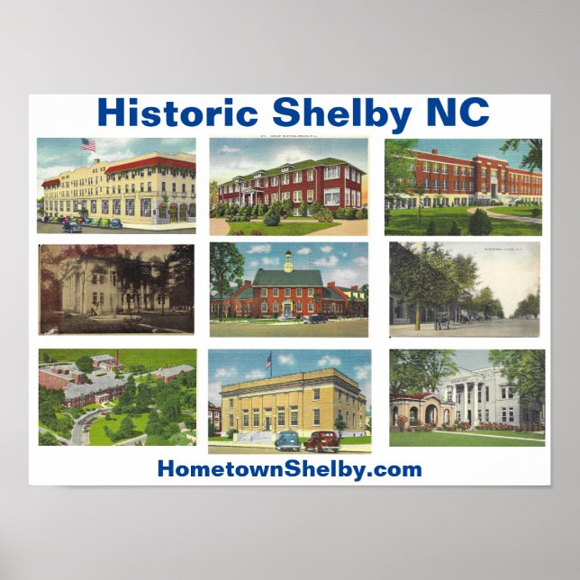 Histórica Shelby NC Poster (Frente)