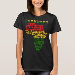 Histórico Preto Mês Camisa Mapa Africano Cores_1