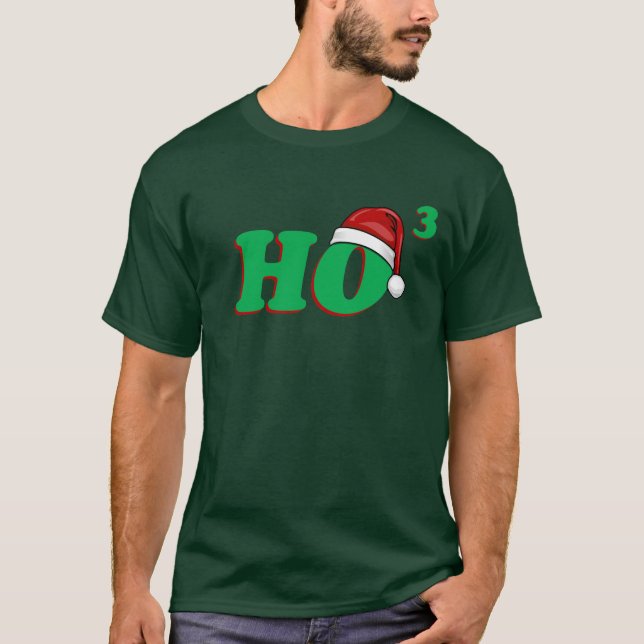 Ho (cubados) camisa engraçada do Natal 3 (Frente)