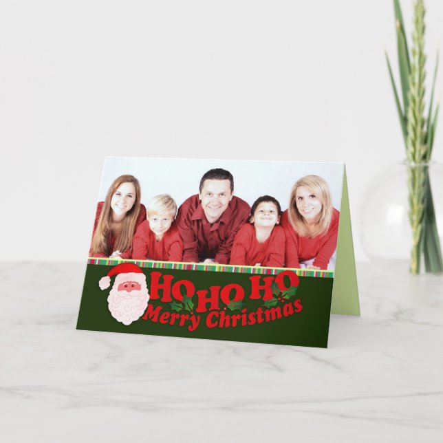 "Ho Ho Feliz Natal" adiciona a sua cartão com foto (Frente)