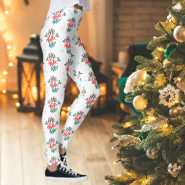 Ho Ho Ho! Alegria de Férias de Natal Leggings
