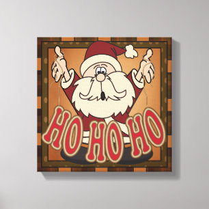 Ho Ho Ho canvas de Papai Noel do feriado