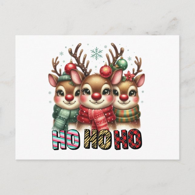 Ho Ho Ho Cartão de Natal (Frente)
