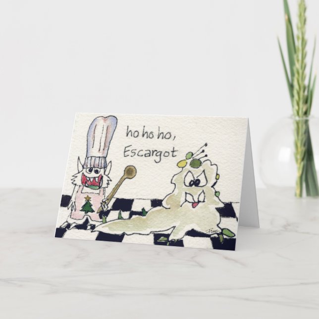 Ho Ho Ho cartão temperado do feriado dos (Frente)