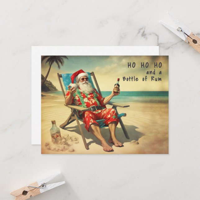 Ho, Ho, Ho e Rum - Cartão (Frente/Verso In Situ)