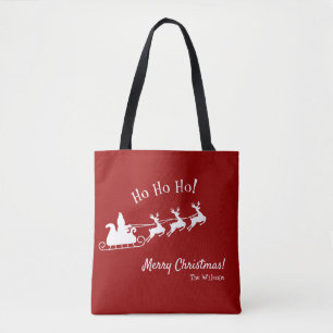 Ho Ho Ho Feliz Natal com Papais noeis, Red Tote Ba