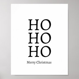 HO HO HO Feliz Poster de Natal
