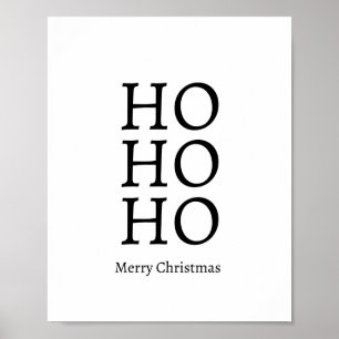 HO HO HO Feliz Poster de Natal
