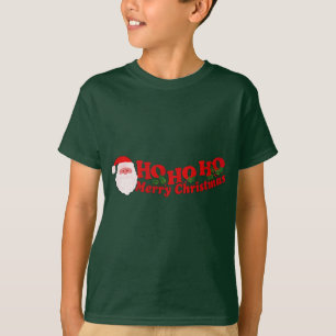 Ho Ho Ho Mensagem de Natal feliz e t-shirt de papa