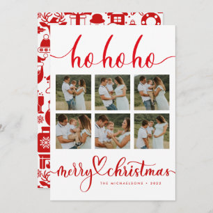 HO HO HO MERRY CHRISTMAS Adicionar sua colagem de