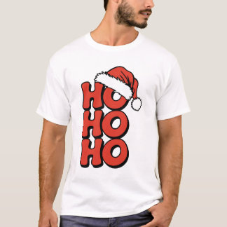 Ho Ho Ho Natal Cheer T-shirt - Feriado Perfeito