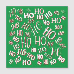 HO HO HO padrão de texto de Natal branco verde ver