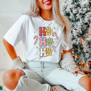 Ho Ho Ho Paw Imprime T-Shirt de Natal