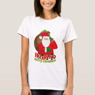 Ho Ho Ho t-shirt das senhoras do papai noel do
