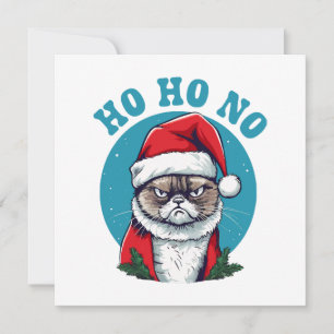 Ho ho não - gato engraçado e rabugento de papai no