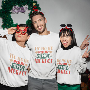 Ho ho que despeja a camiseta de natal do merlot